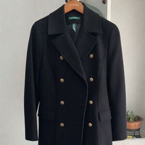 Lauren Ralph Lauren Double-Breasted Military Maxi Coat